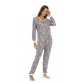 thumbnail image 1 of VOIANLIMO Femmes Print Pyjama une Pièce Col Rond Vêtements de Maison Manches Longues, 1 of 8
