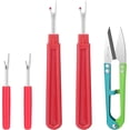 thumbnail image 2 of Seam Ripper, Sewing Stitch Ripper and Thread Remover Tool Kit, 2Big+2Small Thread Cutter and 1 Thread Snips (Red), 2 of 5