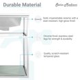 thumbnail image 4 of Pierre 24 Single, Open Shelf, Chrome Metal Frame Bathroom Vanity, 4 of 12
