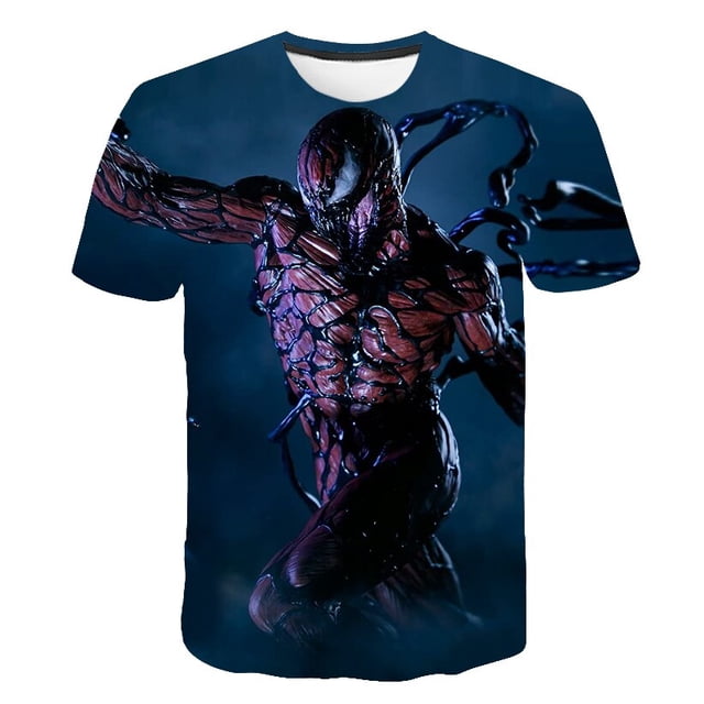 Marvel 2022 New Boys Summer Venom 2 Camiseta con estampado 3D Cuello redondo Camiseta de manga corta Casual Loose Hip Hop Niños Camisetas divertidas Tops9T zhangyuxiang CONDUJO
