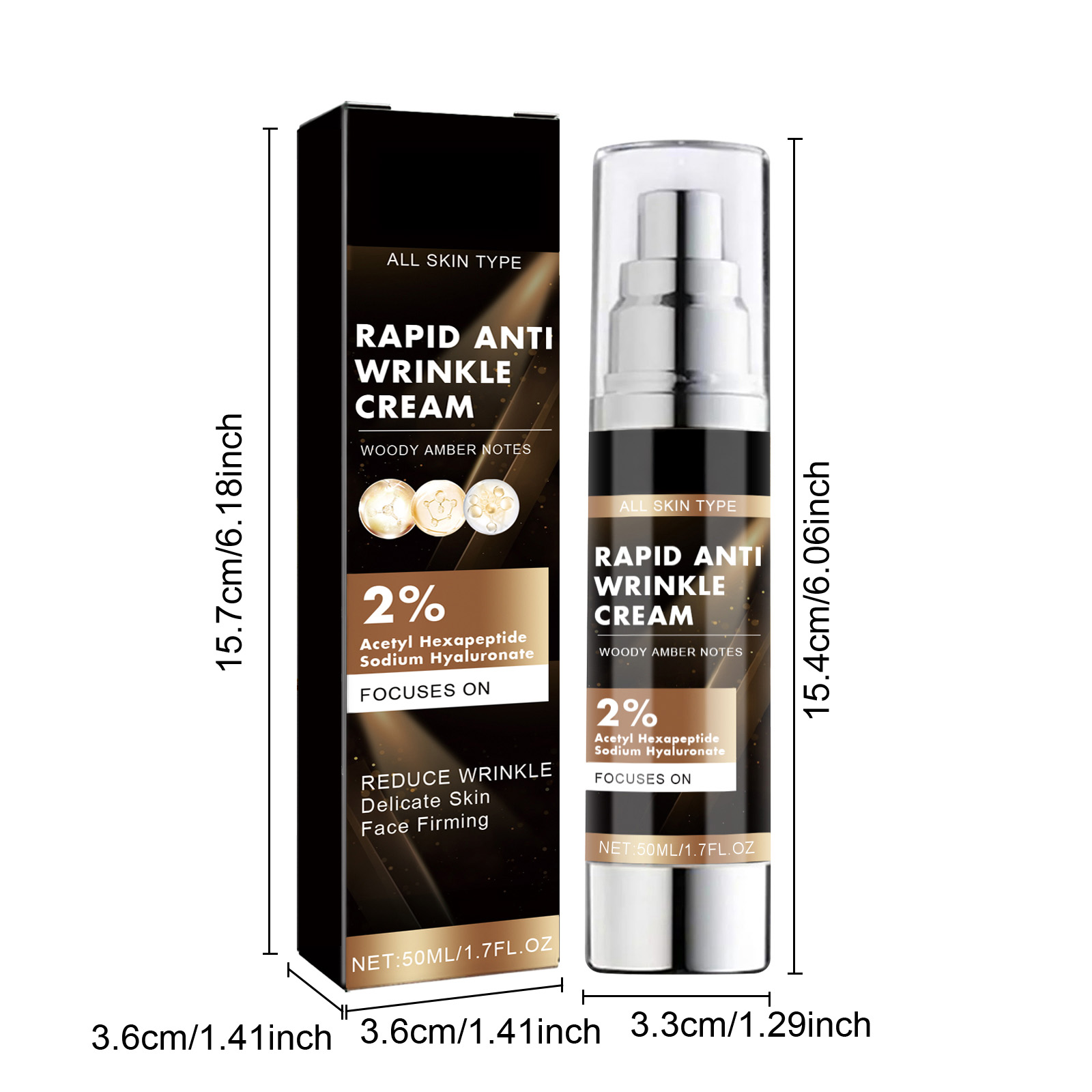 Alvantor Anti-Aging Face Cream Firming Moisturizer Reduces Fine Lines Wrinkles Hydrating Brightening, 1.7oz