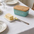 thumbnail image 6 of Butter Dish with Lid,Butter Keeper with Thick Wood Lid,Large Ceramic Butter Container, Kitchen Decor and Accessories for Kitchen Gifts, 6 of 6
