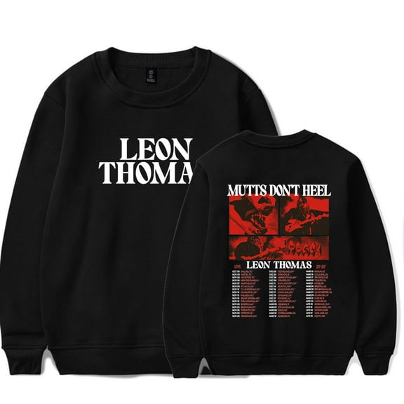 Leon Thomas Don't Heel tour 2025 Merch crew neck sweatshirt Long sleeve Fashion Casual Hooded Sweatshirts