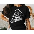 thumbnail image 2 of Train Locomotive Tshirt, Mens Gifts, Train Engine Tshirt, Railroad Worker Train Engineer, Cool Locomotive Train Silhouette Shirt Men, 2 of 10