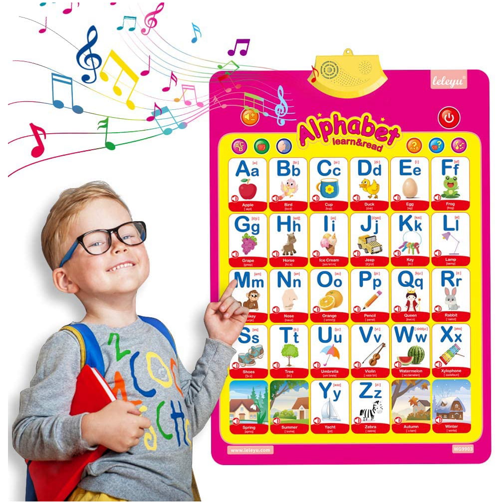 Alphabet Poster interactive chart Preschool Baby Gift Educational