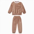 thumbnail image 4 of Gerichy Kids Toddler Pajamas Boys Girls Fleece Pajama Set Winter Warm Sleepwear Pjs Set Plush Tops+Pants Outfits Loungewear 2T-10T, 4 of 4
