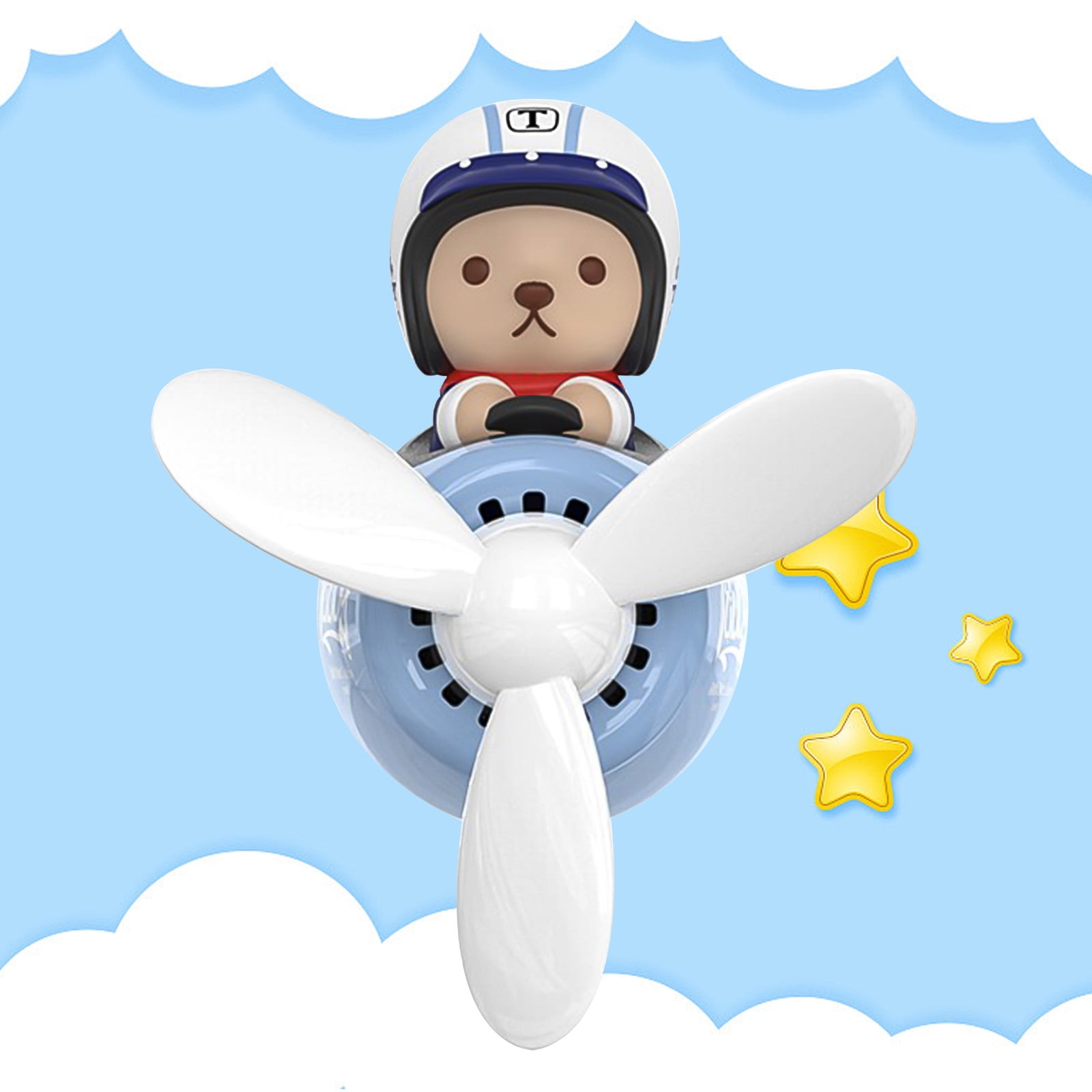 CHAMAIR Bear Pilot Car Air Freshener Cartoon Clipon Rotary Deodorant