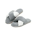 thumbnail image 2 of Non-slip Cotton Plush Home Flip Flops Comfy Breathable Wear-resistant Indoor Slippers, 2 of 6