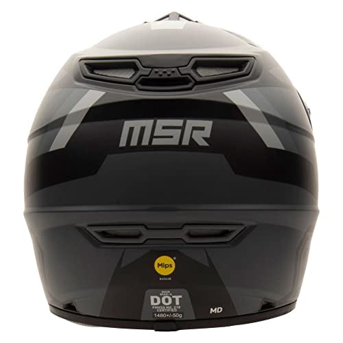 MSR Mav4 w/MIPS Dirt Bike Motocross Helmet Motorcycle (Medium, Blackout Inertia)
