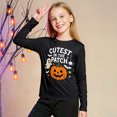 thumbnail image 6 of Kiijoy Girls Halloween Long Sleeve T Shirt Kids Cotton T-Shirt Top, Black, Sizes 2-13, 6 of 6