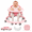 Full Pink, variant on PRVAETU Foldable Baby Walker with 360° Wheels,Heights Adjustable,Dining Tray,Anti-Rolling,Foot Pad, 6-18 Months Infant,Black