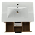 thumbnail image 4 of Bathroom Vanity with Sink and 2 Soft Close Drawers, 30 Inch Bathroom Vanity, Freestanding Bathroom Vanities with Metal Handle for Apartment, Oak with White, 4 of 9