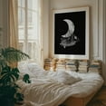 thumbnail image 3 of Moon Ship - Digital Art Surrealism Moon Boat Stars Fantasy Astronomy Nautical Oak Framed Wall Art Print 8 x 10 inches, 3 of 12