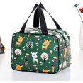 thumbnail image 3 of Bolsa más fresca reutilizable para el almuerzo, bolsa de mano con dibujos animados, organizador, bolsa de almuerzo más fresca para mujeres, hombres y niños (verde), 3 of 5
