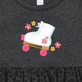 thumbnail image 4 of Inktastic Roller Skate Flowers Girls Baby Dress, 4 of 5