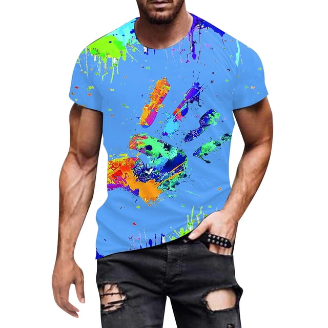 Playeras De Compresión Para Hombre, Camisa Holgada Informal Hawaiana Con Estampado De Música, Camisa De Manga Corta Con Cuello Vuelto