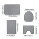 thumbnail image 3 of Nuevo juego de alfombras para el baño, base antideslizante de látex, superficie lisa y plana, gris, 3 of 9