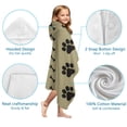 thumbnail image 7 of Paw Prints and Bones Hooded Bath Towel，60"x35" for Ages 3 To 12 Kids, Quick Dry Lightweight Soft Microfiber Hood Beach Towel Cover Up for Kids, 7 of 7