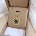 thumbnail image 4 of Wentin Reduced Necklaces & Pendants Starry Sky Planet Light Luxury Temperament Gorgeous Full Diamond Necklace Women's Versatile Collar Chain Titanium Steel Chain, 4 of 7