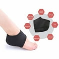 thumbnail image 4 of Eosunjian Plantar Fasciitis Spurs Socks Pain Relief Heel Pads Men Women Foot Care Inserts (Black), 4 of 8