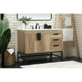 thumbnail image 2 of Elegant Decor Eugene 42" Single Bathroom Vanity with Backsplash in Natural Oak, 2 of 8