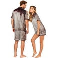 thumbnail image 4 of Halloween Pj Set Halloween Couple Pajamas Matching Sets Button Up Pajamas Spooky Pajamas Women Halloween Pajamas Couple Pajamas Matching Sets Womens Pajama Sets With Pockets, Black, L, 4 of 5