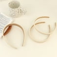 thumbnail image 6 of Elegant Wide Brim PU Leather Hairband Creamy White Headband for Women and Girls, 6 of 7