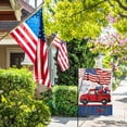 thumbnail image 5 of Welcome 4th of July Red Truck Patriotic Decorative Garden Flag, American USA Memorial Day Stars Stripes Yard Outside Decoration, America Summer Outdoor Small Home Decor Double Sided 12 x 18, 5 of 6