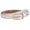White, variant on Classic 3/4" (20mm) Skinny Braided Woven Narrow Soft Cowhide Leather Belt