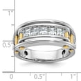 thumbnail image 2 of Auriga Fine Jewelry 14K Two-tone Gold Men's 5-Stone Square Diamond Ring Size 10 (Carat: 1cttw, Clarity- I1, Color: GH), 2 of 5