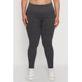 thumbnail image 4 of Womens Plus Size High Waisted Ribbed Knit Fleece Lined Leggings, 4 of 5