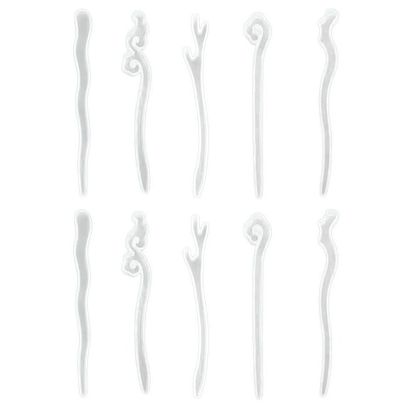 2 Count Epoxy Resin Moulds Chopsticks Simple Molds Reusable Miss Women's