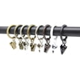 thumbnail image 6 of N Urbanest 1” Matte Black Curtain Rings with Clips (10 Pack), 6 of 6