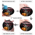 thumbnail image 2 of FMSHPON Halloween Devil Cat Holding Pumpkin Set of 6 Round Coaster for Drinks, Absorbent Ceramic Stone Coasters Cup Mat with Cork Base for Home Kitchen Room Coffee Table Bar Decor, 2 of 6