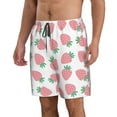 thumbnail image 2 of Kdxio Strawberry Pattern Mens Casual Shorts - Drawstring Summer Beach Sports Shorts for Men, 2 of 9