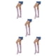 thumbnail image 3 of Calcetines a Rayas hasta el Muslo Qarigey Accesorios Mujer, 3 of 6