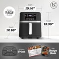 thumbnail image 3 of Kitchen Elite 3 Qt Digital Air Fryer, Countertop Nonstick Basket Oven, Black, 3 of 7