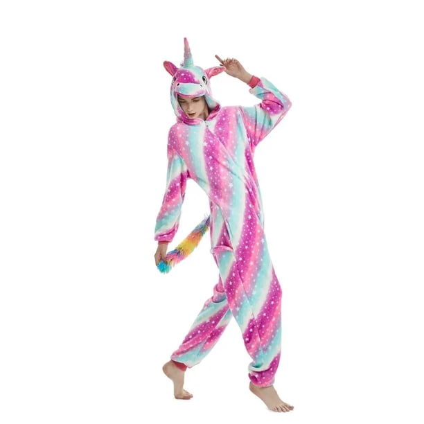 Kugurumi-Pijamas con dibujos de animales para adultos, ropa de dormir con tops de Navidad, conjuntos de ropa de invierno, stitich azul