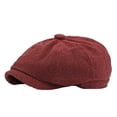 thumbnail image 2 of lnmuld Herringbone Newsboy Cap Panel Baker Boy Hat for Men Size:one size, 2 of 4