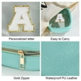 thumbnail image 3 of YOOLIFE Initial Make Up Bag Travel Toiletry Bag for Women, Clear Makeup Bag Organizer Cosmetic Bags Travel Essentials Gifts for Women Teen Girlfriend Teacher Mom Brithday Mothers Day Gifts Blue E, 3 of 7