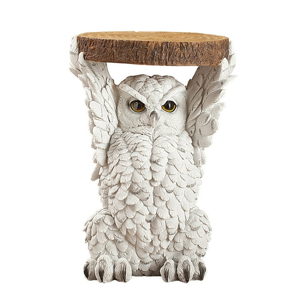 Collections Etc Majestic Owl Side Accent Table Forest Animal Decor