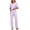 Light Purple, variant on 100% Cotton Pajamas for Women Short Sleeve Sleepwear & Pants 2 Piece Pjs Loungewear Pj Set with Pocket S-XXL(Black,S)