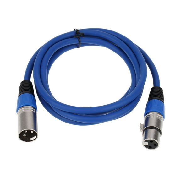 2M DMX512 Microphone Cable Male to Female XLR Color Cable Instrument Cable Karaoke Cable - Blue(D)