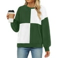 thumbnail image 7 of Oplxuo Womens Colorblock Sweatshirt Casual Long Sleeve Pullover Tops Loose Crewneck Fall Going Out T Shirts, 7 of 7