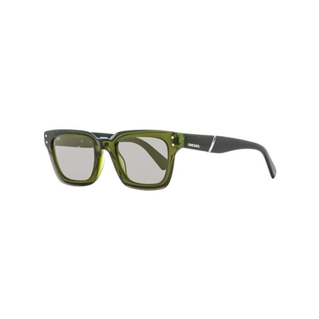 Diesel Rectangular Sunglasses DL0231 95Q Transparent Green/Black 51mm 231