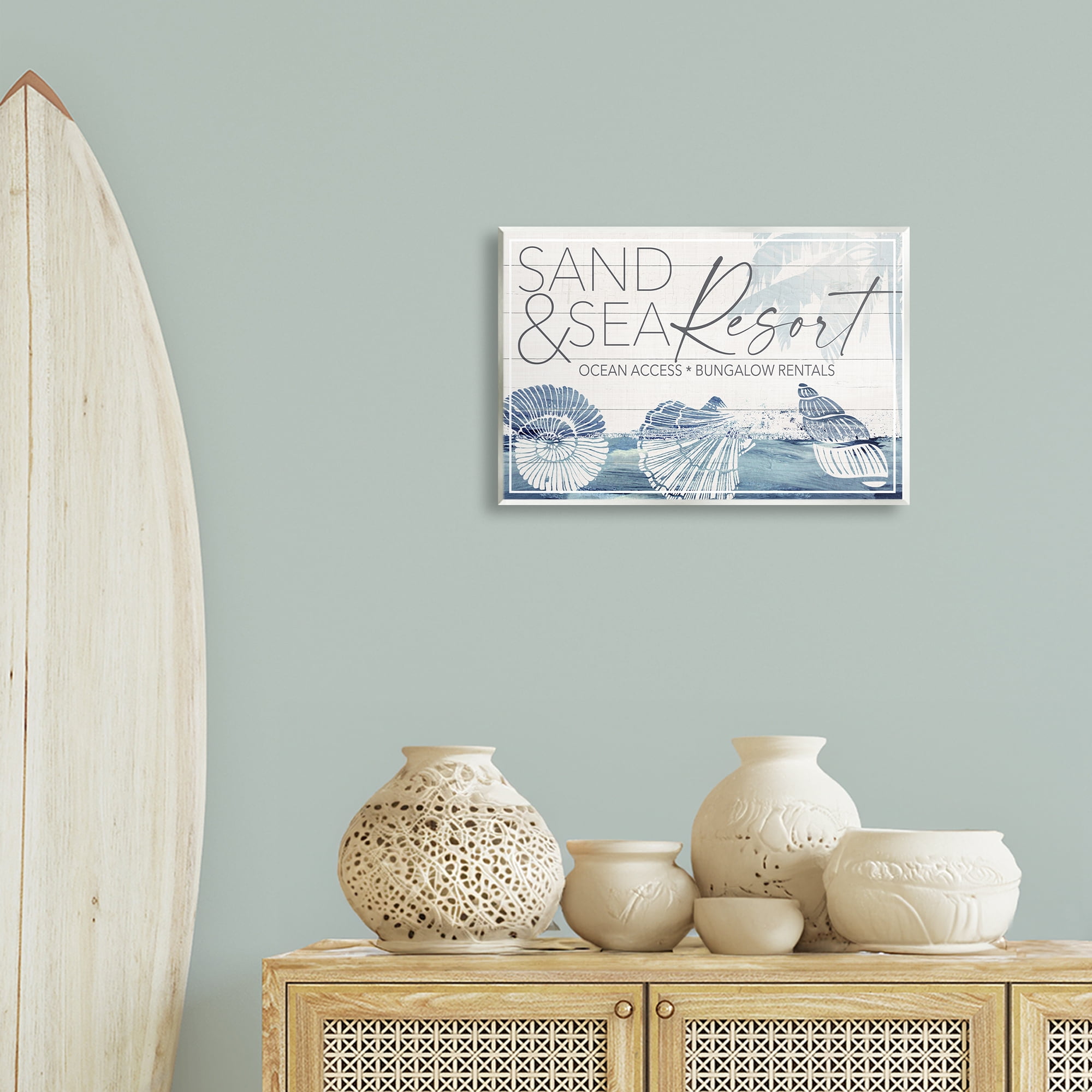 Stupell Industries Sand & Sea Resort Nautical & Beach Painting Unframed Art Print Wall Art, 19 x 13