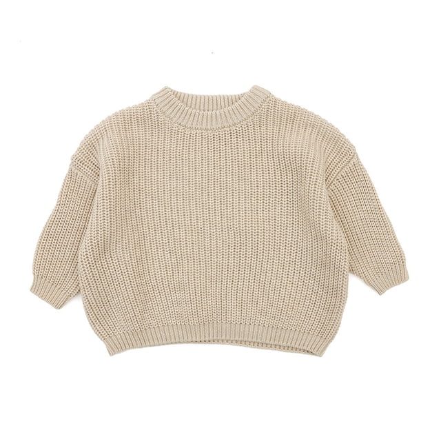 Custom Kids Girl Sweater Oversize Pullover Knitted Soft Comfortable Clothing For Children