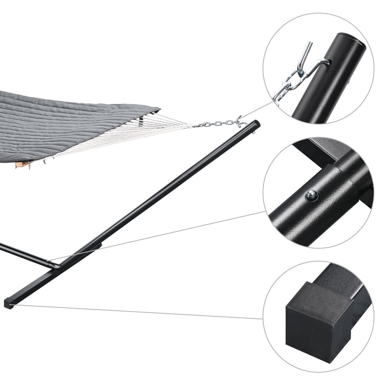 2 in 1 Hammock Chair with Foldable Steel Stand and Carry Bag, 30 Secon