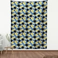 thumbnail image 4 of Ambesonne Floral Abstract Fabric by the Yard Upholstery, Daisies Chamomiles, 1 Yard, Cobalt Blue Mustard Black, 4 of 5