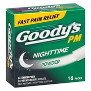 Goody's PM For Pain with Sleeplessness Nighttime Powder, Sleep Support, 16 Powder Sticks